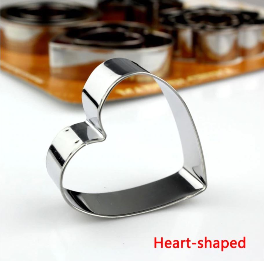 12 pcs, stainless steel cookie cutter, DIY, cookie cutter, star, heart, cutter, baking dish, new cake tool, fried egg, shaper, kitchen mold tool