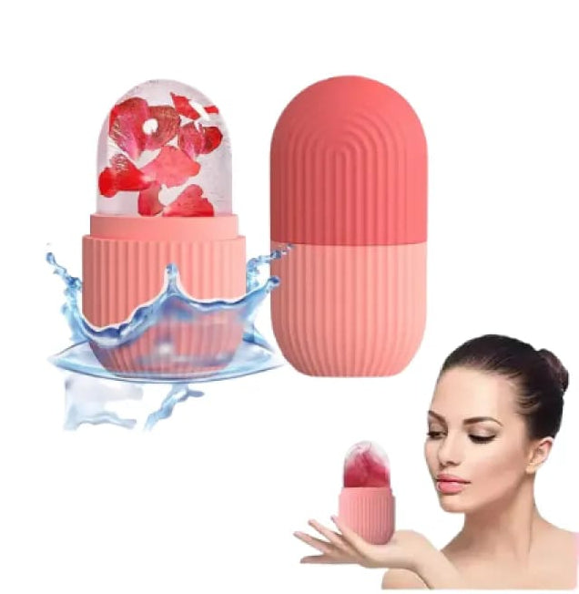(without box )Reusable Facial Ice Roller for Face | Enhance Skin Glow Shrink &amp;Tighten Pores with stopper premium Quality (random color)