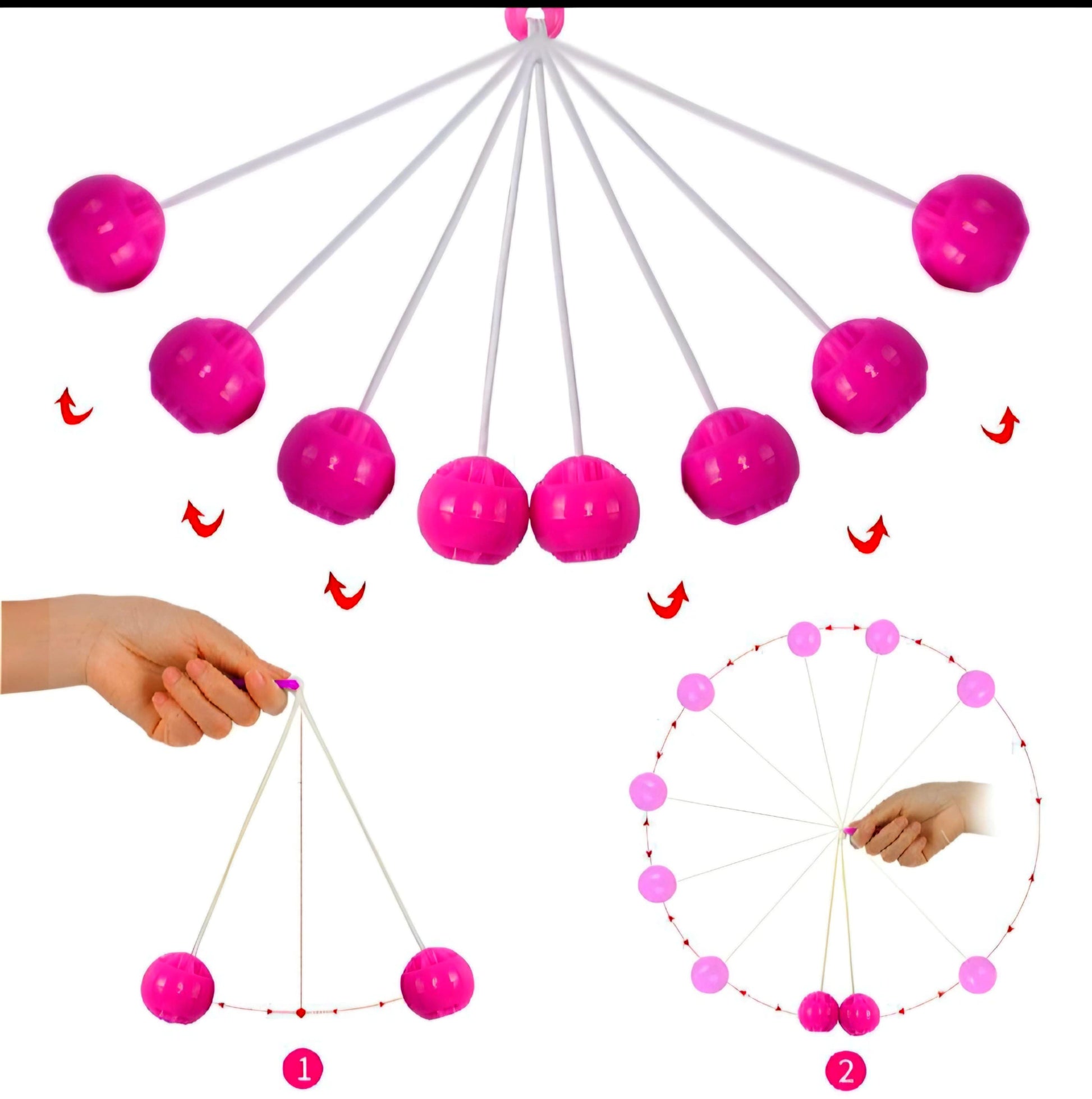 3 packet tak tak clacker ball | china ball | pack of 3 pair ( 6 balls ) for kids and adults (Random Color)