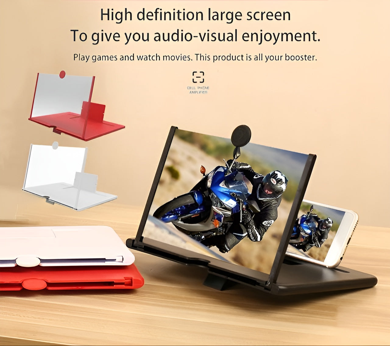 Mobile Screen Magnifier | Magnify the mobile Screen for large display - 7 inch (Random color )