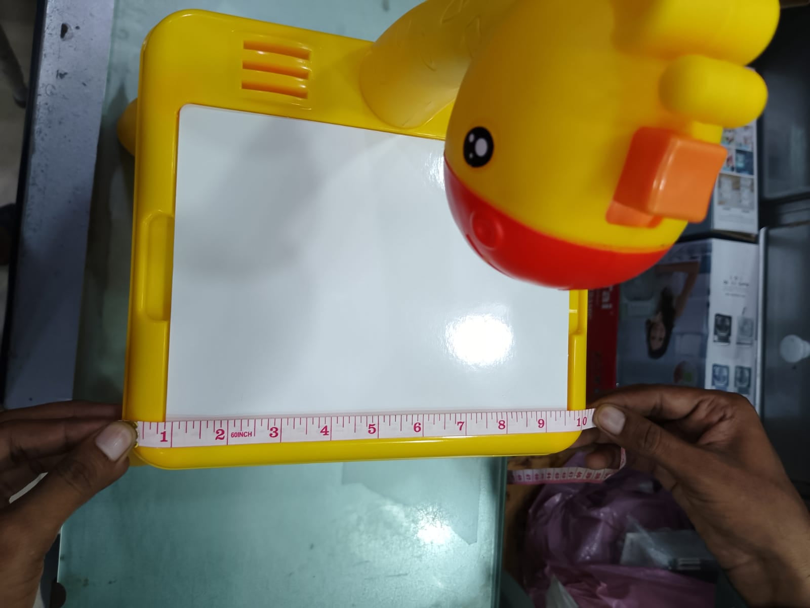 Table with light and with music inside | Mini Art Drawing Board Leds Projector Light Toy Children Kids Painting Table Small Desk(Random Color)