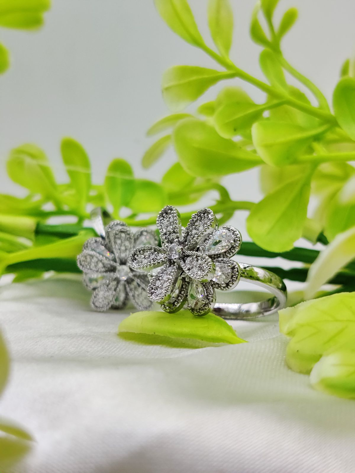 1 Piece Imported Blooming Elegance Adjustable Ring Set â€“ Two Radiant Color ðŸŒŸ | Luxurious Design Ring | Adjustable Ring | Ring For Girls &amp; Women âœ¨