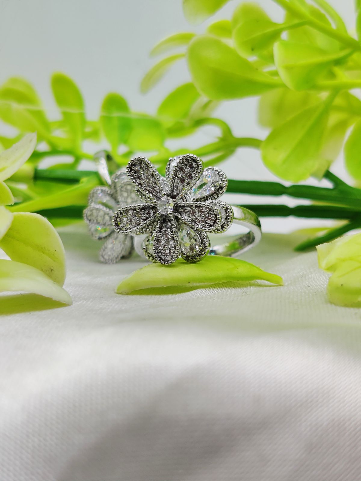 1 Piece Imported Blooming Elegance Adjustable Ring Set â€“ Two Radiant Color ðŸŒŸ | Luxurious Design Ring | Adjustable Ring | Ring For Girls &amp; Women âœ¨