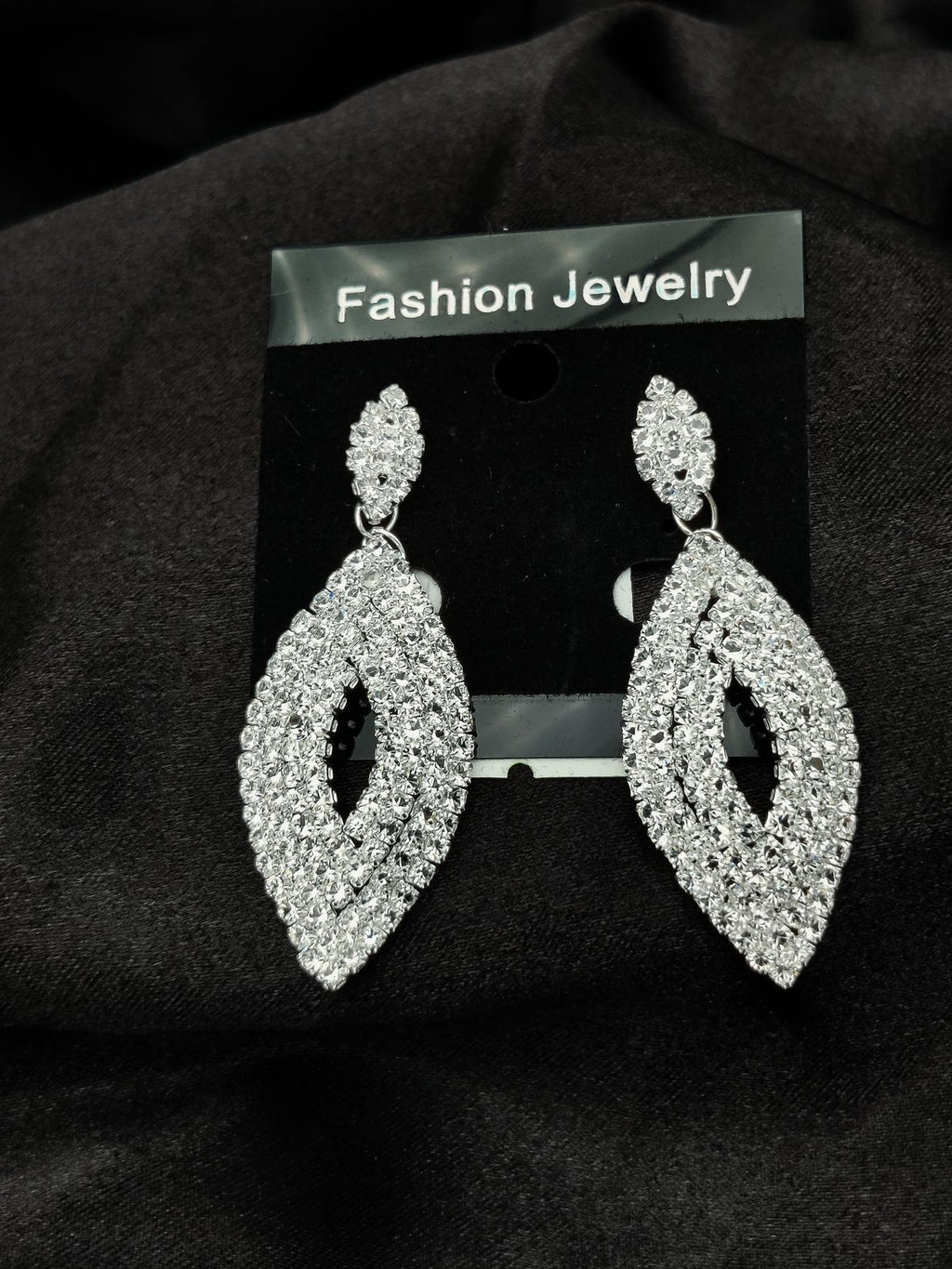 Imported Earrings In Multiple Design | Tarnish-Free Diamond-Shape, Heart Fringe, Long Heart Fringe, Radiant, Diamond Cascade Design Earrings| Luxury Look Artificial Earrings | Girls Earrings | Women Earrings ( Silver )