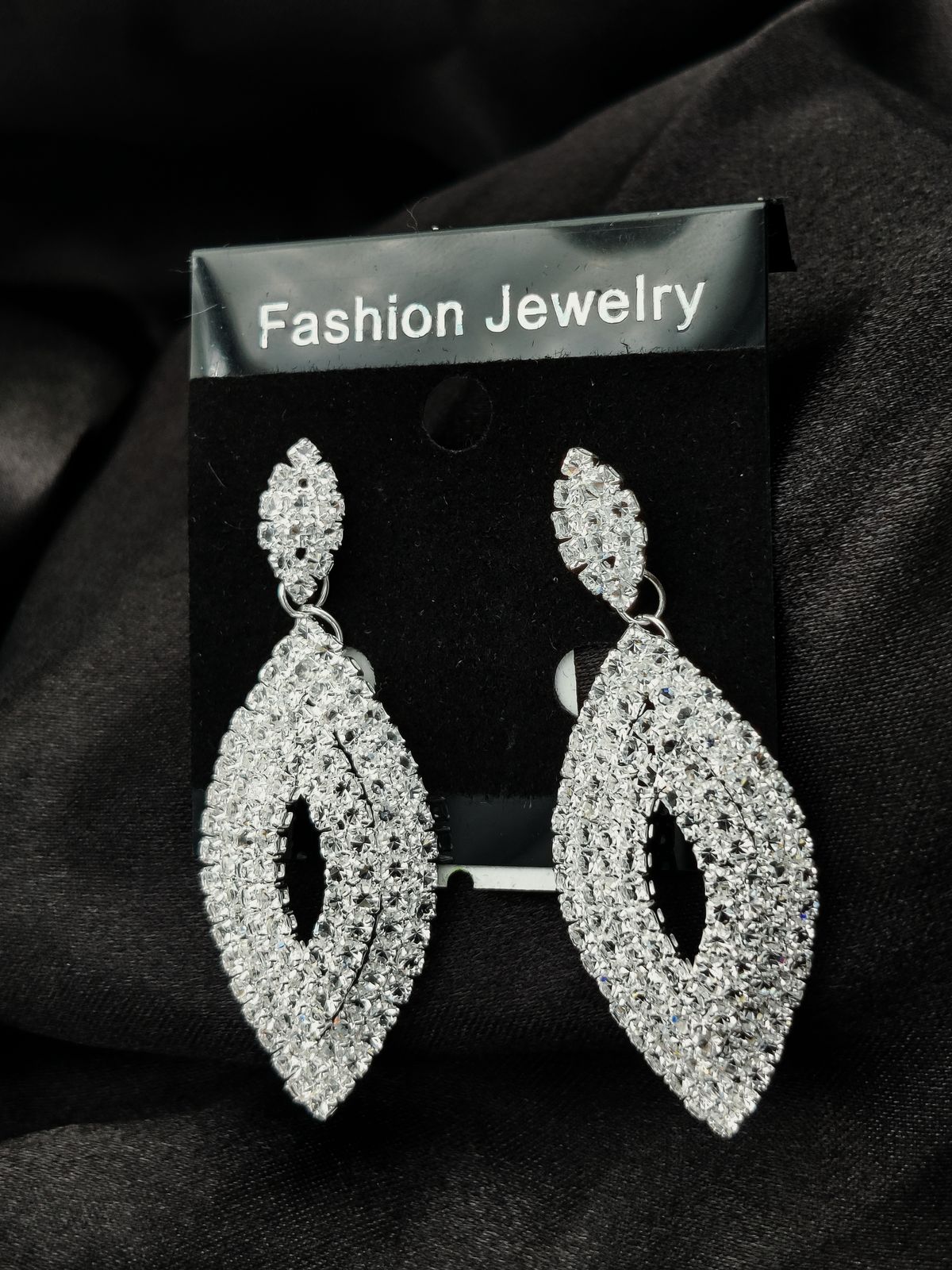 Imported Earrings In Multiple Design | Tarnish-Free Diamond-Shape, Heart Fringe, Long Heart Fringe, Radiant, Diamond Cascade Design Earrings| Luxury Look Artificial Earrings | Girls Earrings | Women Earrings ( Silver )