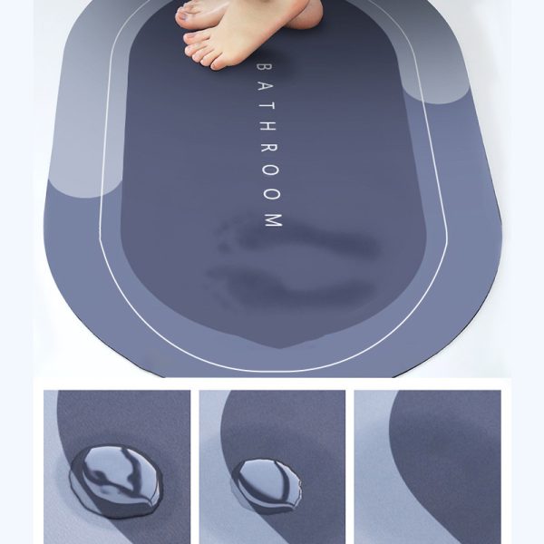 Bath Mat Super Absorbent Quick Drying Bathroom Rugs Non Slip Kitchen Entrance Doormat Modern Napa Skin Floor Mats Home Decor – Random