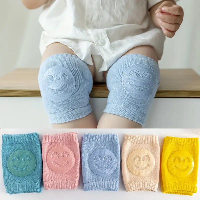 02 Pcs ( Pair ) - Soft &amp; Protective Baby Knee Pads â€“ Cushioned Support for Crawling Infants &amp; Active Toddlers - Random Color
