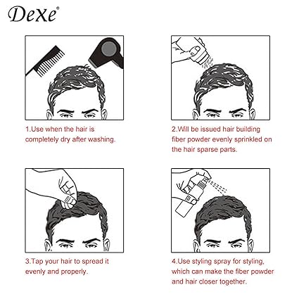 14 august deal pack of 2 - Black Hair Dexe Hair Building Fibers 22g &amp; Mushroom Led Night Light