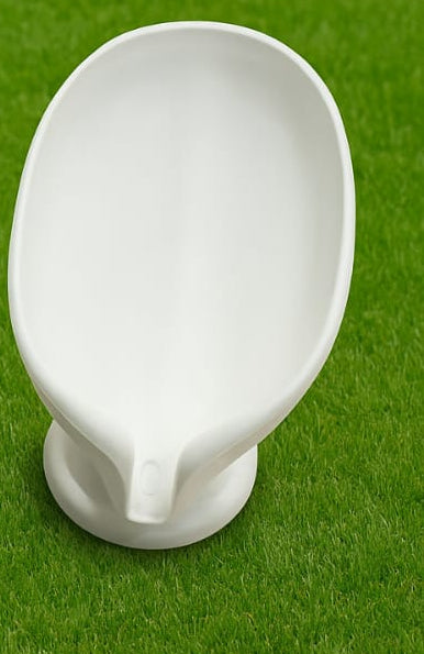 Ceramic Soap Dish with Drain – Elevated Bathroom Sink Holder for Bar Soaps