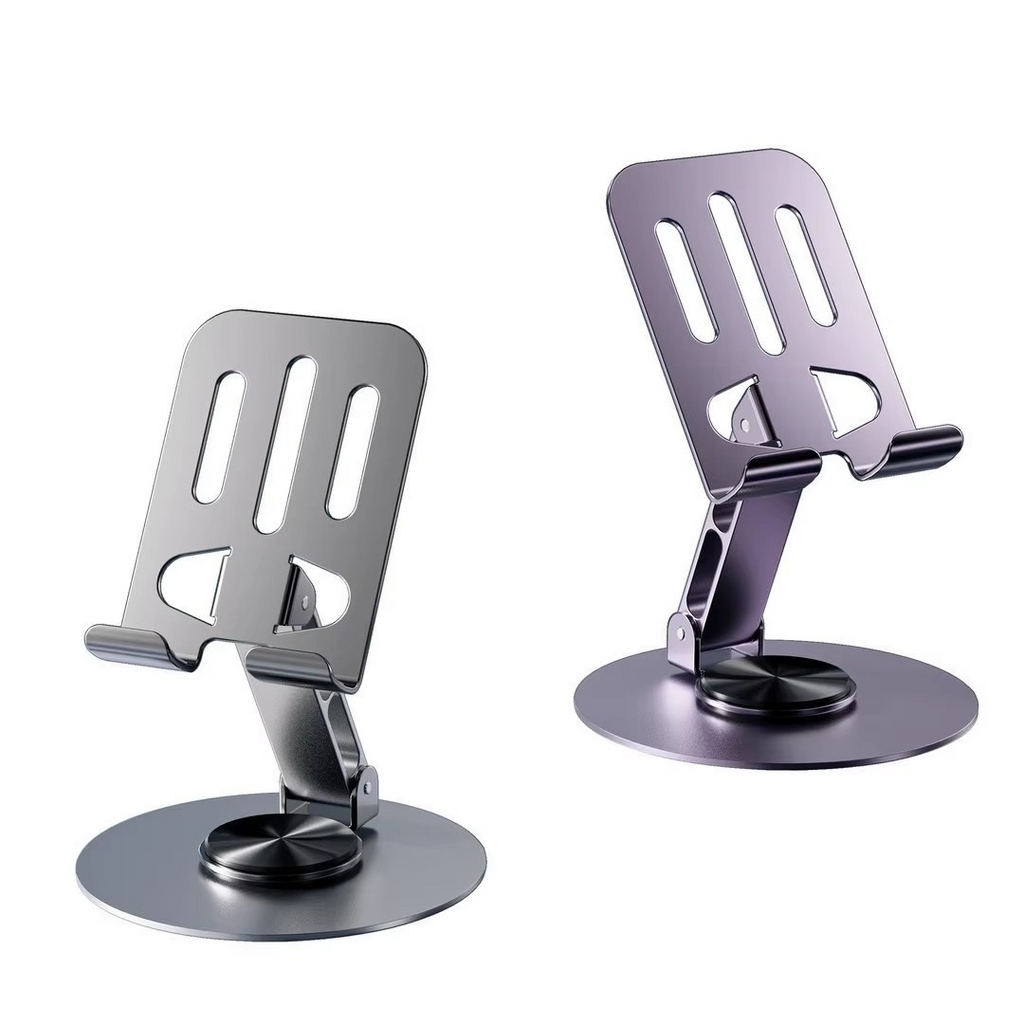 Mobile Stand - Mobile Phone Holder Broadcast Mobile Phone Holder 360 Degree Rotation Adjustment Folding Lazy Tablet Desktop Mobile Phone Holder - Stainless Steel - Random Color