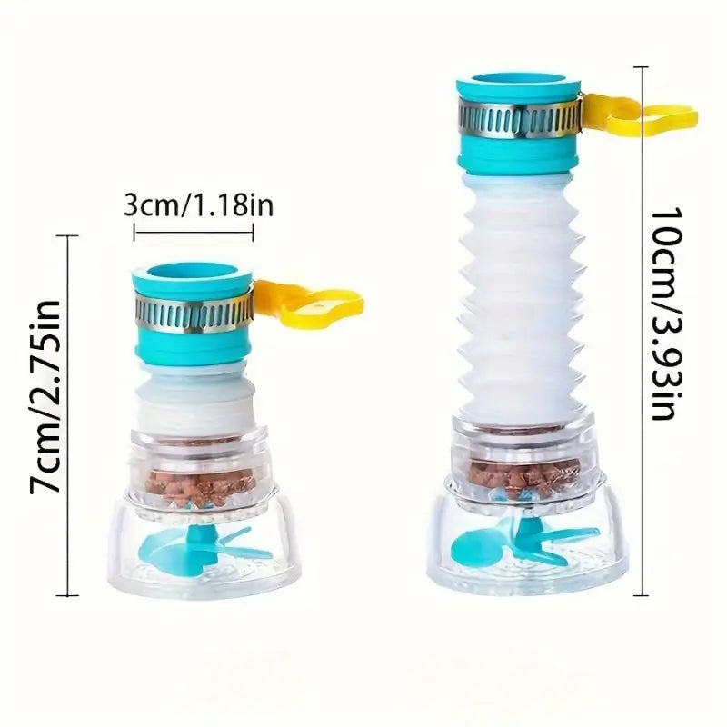 360° Rotating Kitchen Faucet Nozzle with 3-Mode Spray & Water-Saving Filter