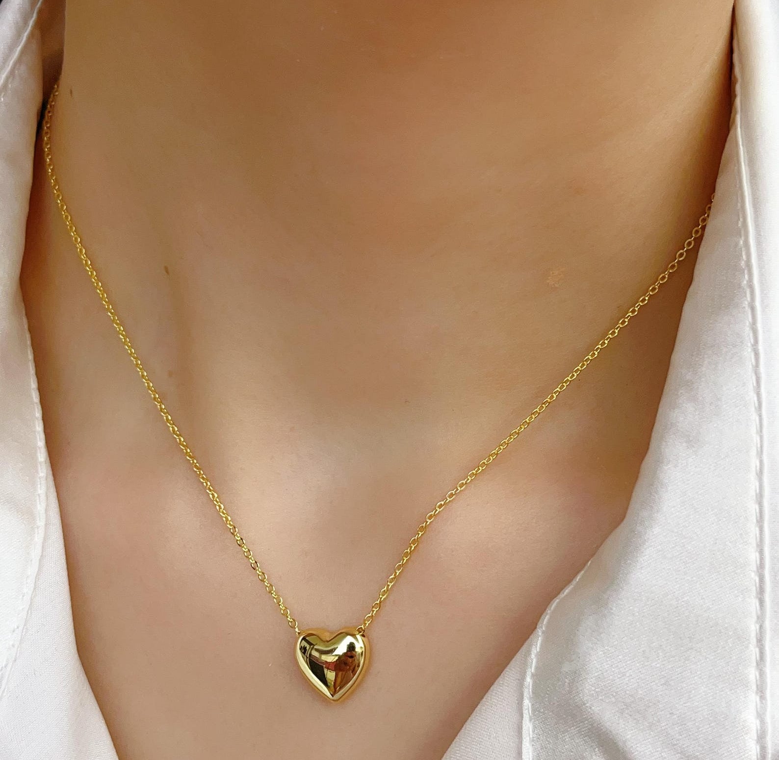 Stainless Steel Heart Shape Necklace |Â  Love Heart Pendant Necklace | Girls &amp; Women Fashion