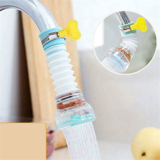 360° Rotating Kitchen Faucet Nozzle with 3-Mode Spray & Water-Saving Filter