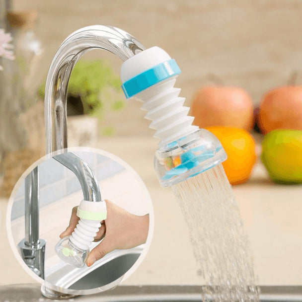 360° Rotating Kitchen Faucet Nozzle with 3-Mode Spray & Water-Saving Filter