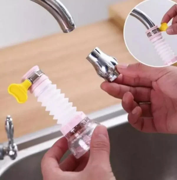 360° Rotating Kitchen Faucet Nozzle with 3-Mode Spray & Water-Saving Filter