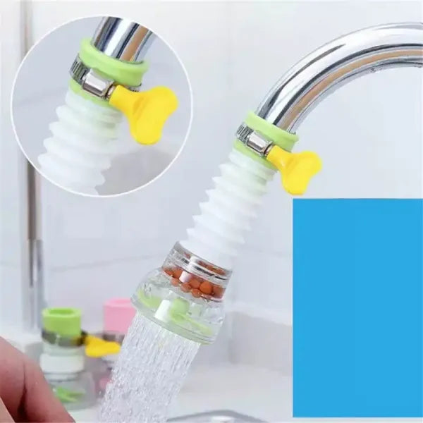 360° Rotating Kitchen Faucet Nozzle with 3-Mode Spray & Water-Saving Filter