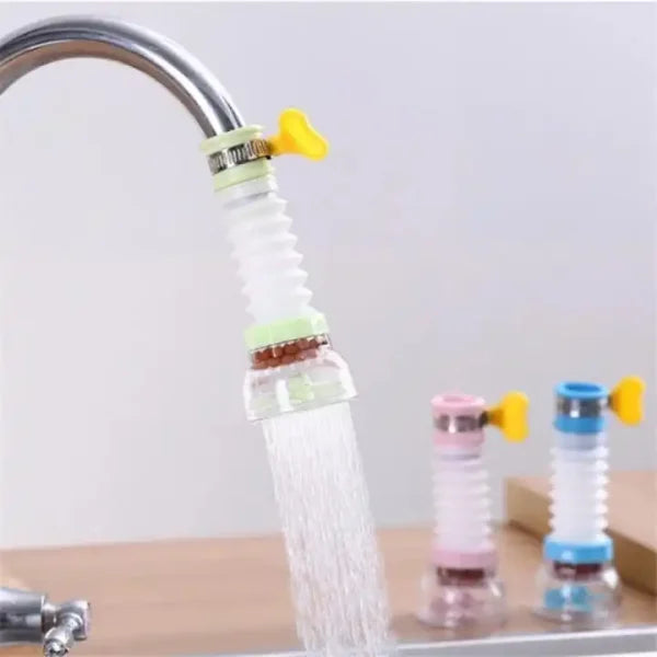 360° Rotating Kitchen Faucet Nozzle with 3-Mode Spray & Water-Saving Filter