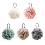 (1 pcs)Soft Mesh Bath Sponge – Exfoliating Body Scrubber Random color - Extra Soft Body Loofah Bath Sponge – Gentle Exfoliating Shower Pouf for Radiant, Smooth Skin – Mesh Shower Scrubber for Men &amp; Women - Random Color