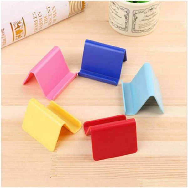Mobile Phone Holder Mini Desktop Mobile Stand Fixed Holder Shelf for Phone (Random Color)