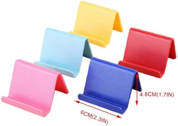 Mobile Phone Holder Mini Desktop Mobile Stand Fixed Holder Shelf for Phone (Random Color)