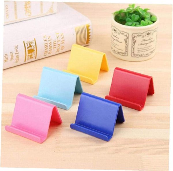 Mobile Phone Holder Mini Desktop Mobile Stand Fixed Holder Shelf for Phone (Random Color)