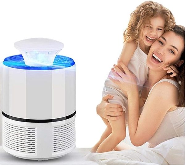Mosquito Trap with Killer Lamp | Eco Friendly Chemical Free USB Connected UV LED Light Fly Bug Di-Speller with Suction Fan Repellent Lamp (Random color)
