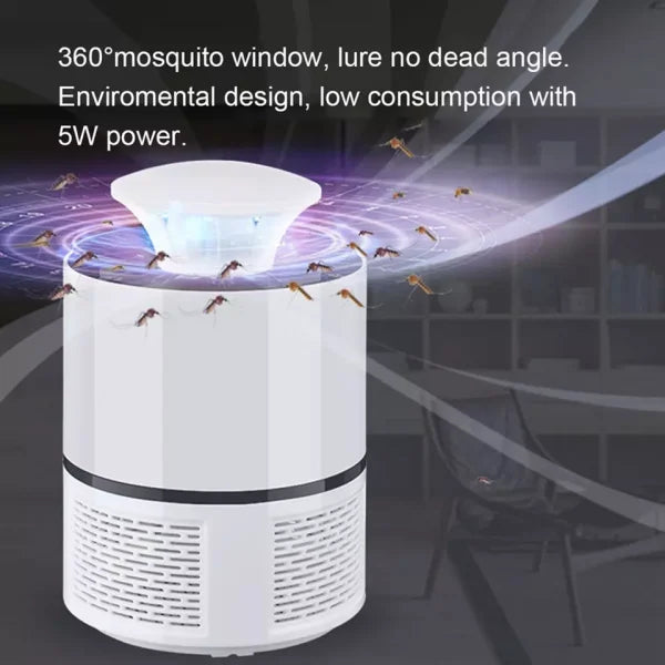 Mosquito Trap with Killer Lamp | Eco Friendly Chemical Free USB Connected UV LED Light Fly Bug Di-Speller with Suction Fan Repellent Lamp (Random color)