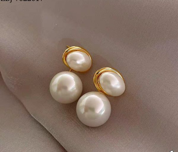 Oval Marble Korean Style Elf Earrings – Unique Mystical Design for Women & Girls
