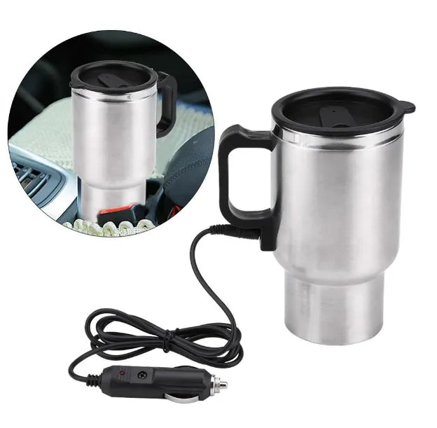 12 Volts 450 ml Heated Travel Mug Coffee /Tea/Soup Cup Car Charging Electric Kettle