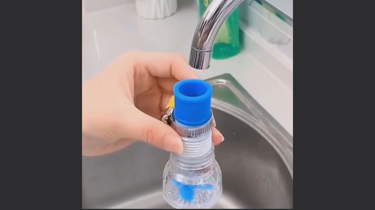 360° Rotating Kitchen Faucet Nozzle with 3-Mode Spray & Water-Saving Filter