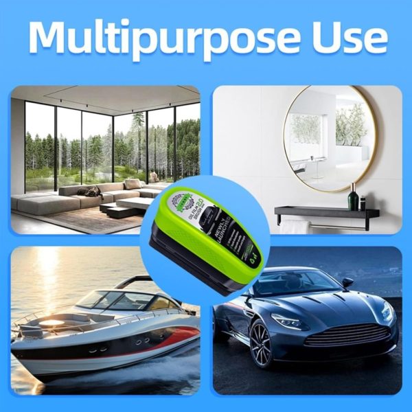 Hydrophobic Glass Coating Cleaner with Brush – Oil Film Remover for Car & Home